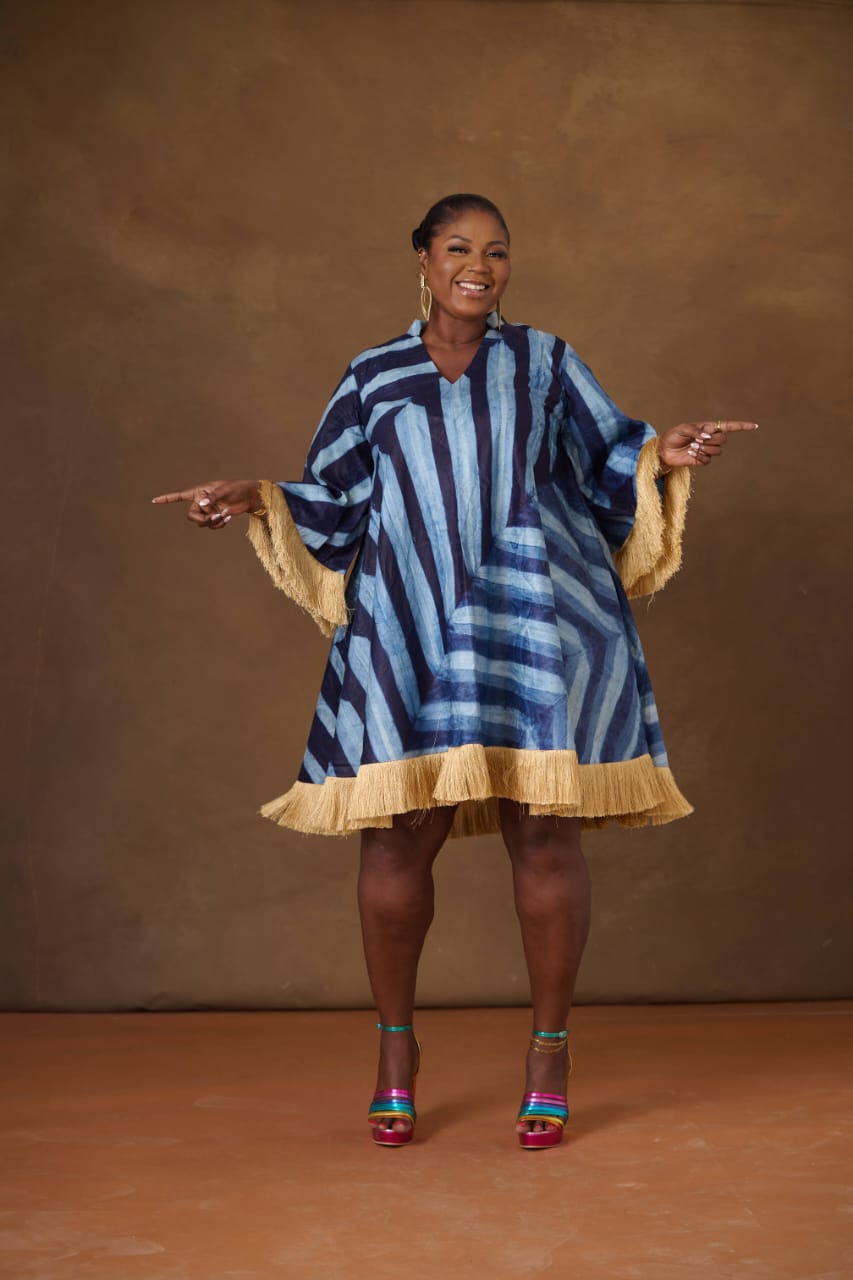 ITURA_in her ease, indigo fringe dress by GABULK